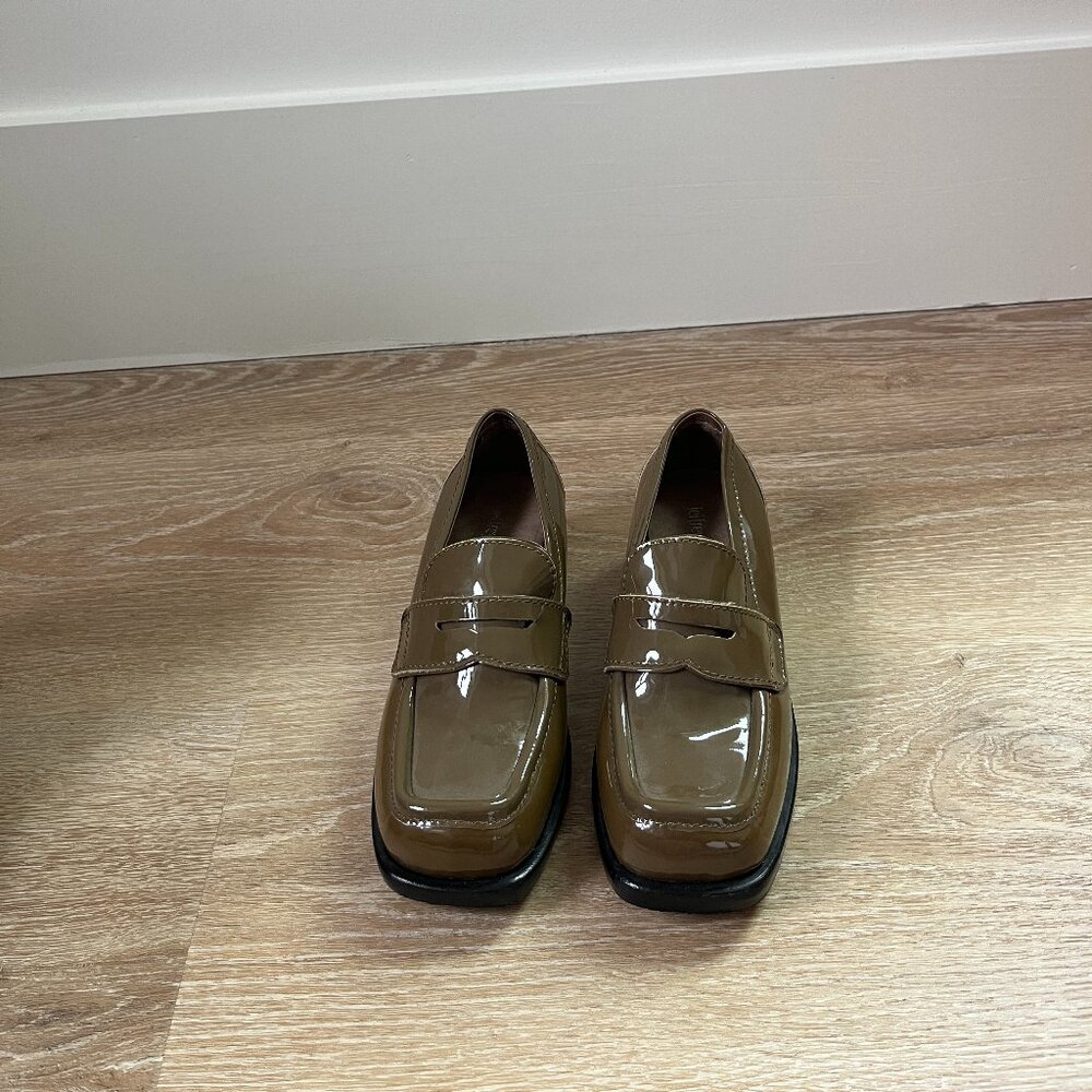 Jeffrey Campbell Brown Patent Loafers